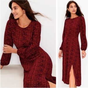 NWT LOFT side Slit Midi Dress